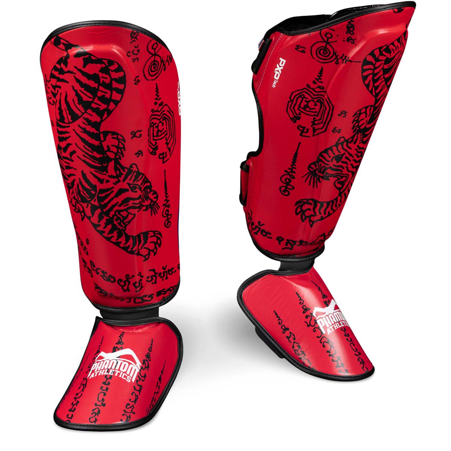 Phantom Athletics Shin Guard, Muay Thai, red, L/XL