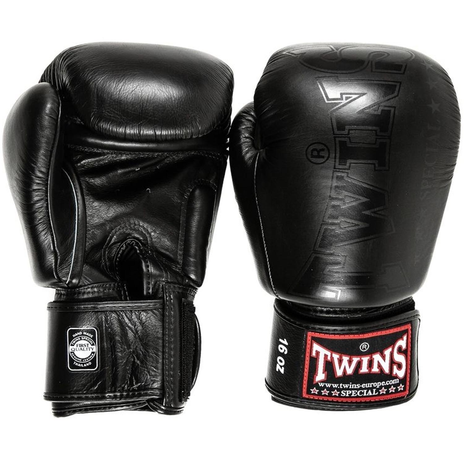 TWINS Special Boxhandschuhe, Leder, BGVL-8, schwarz-matt