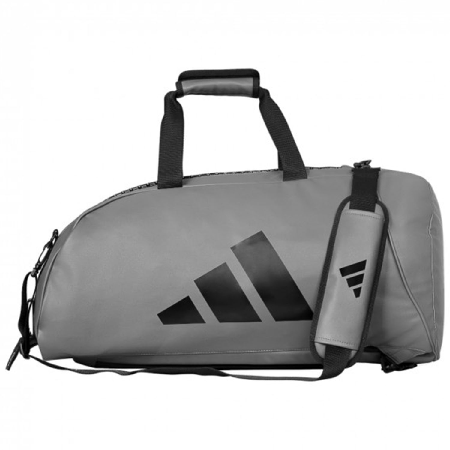 adidas Sport Bag, 2in1 PU, grey-black, L