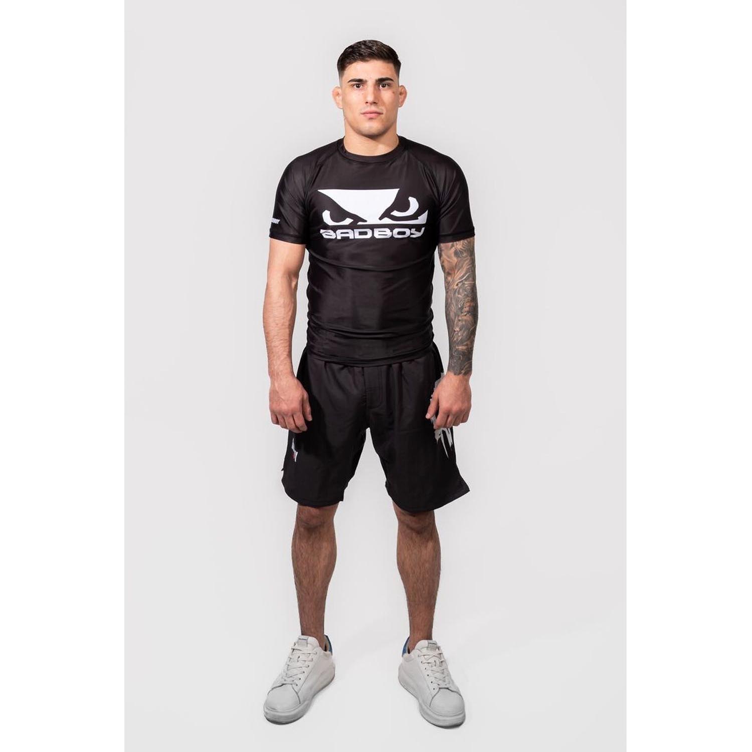 Bad Boy Rashguard, S/S, Logo, black-white, S