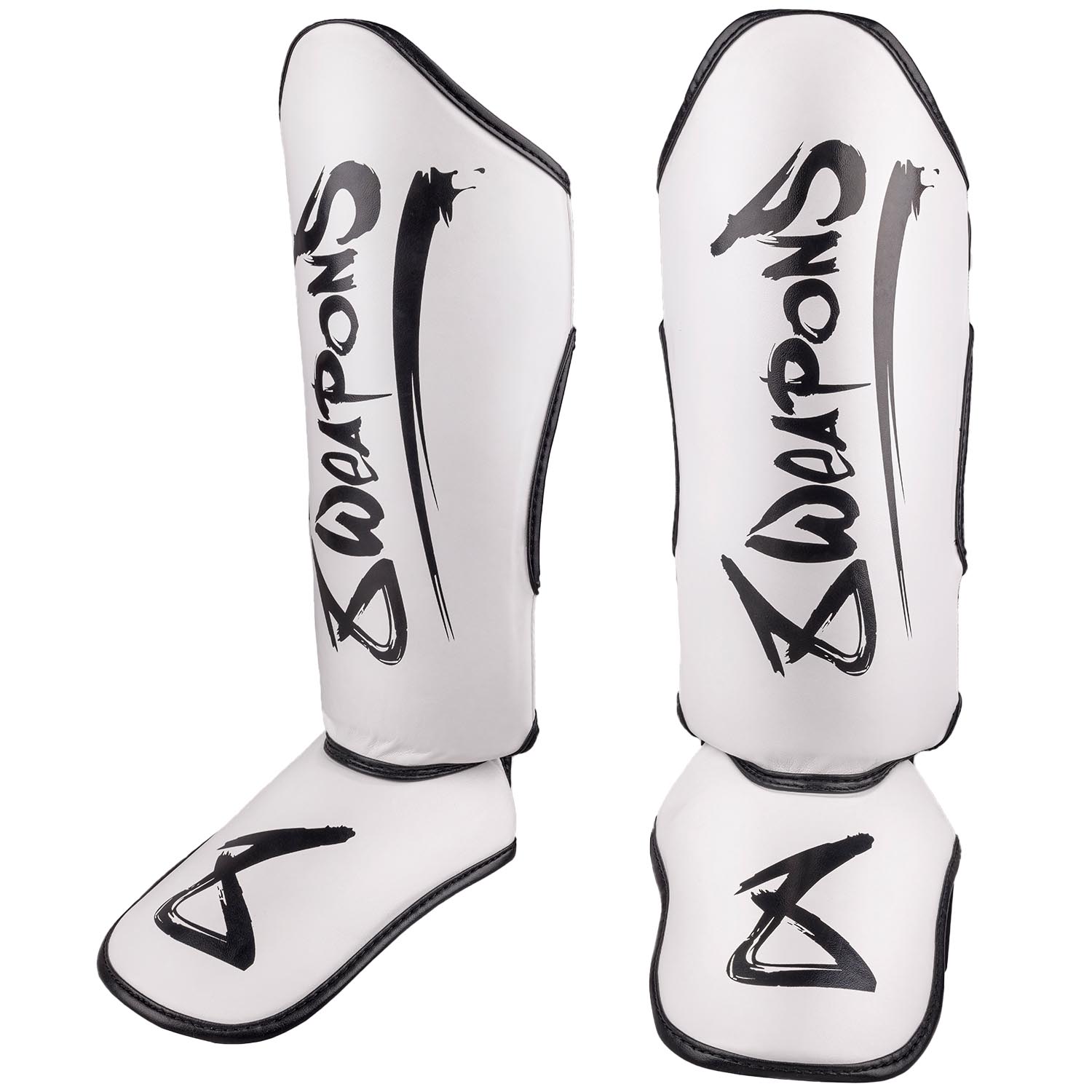 8 WEAPONS Shin Guards, Kids, Unlimited 2.0, white-black XXXL
