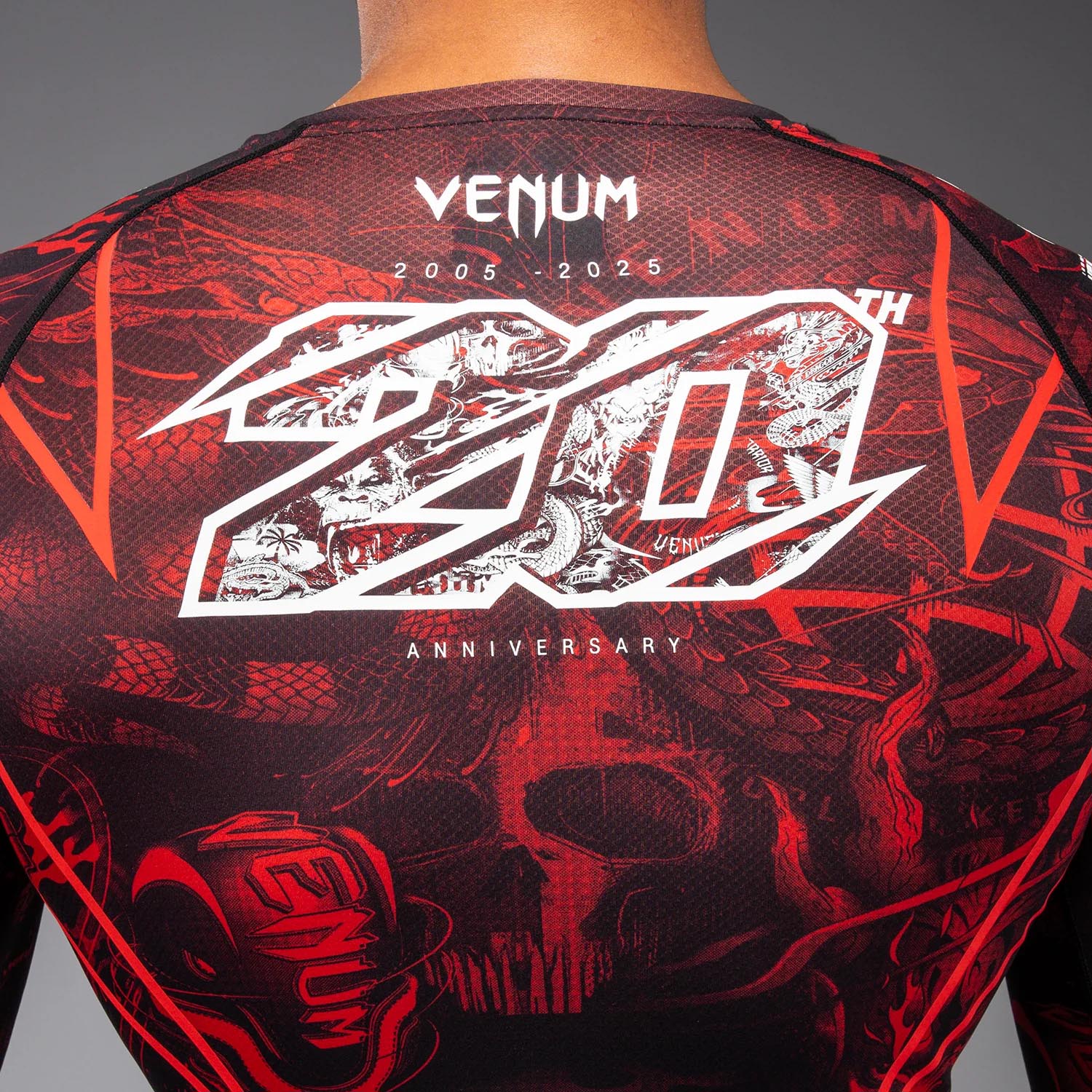 VENUM Rashguard, L/S, 20Th Anniversary, black-red, M