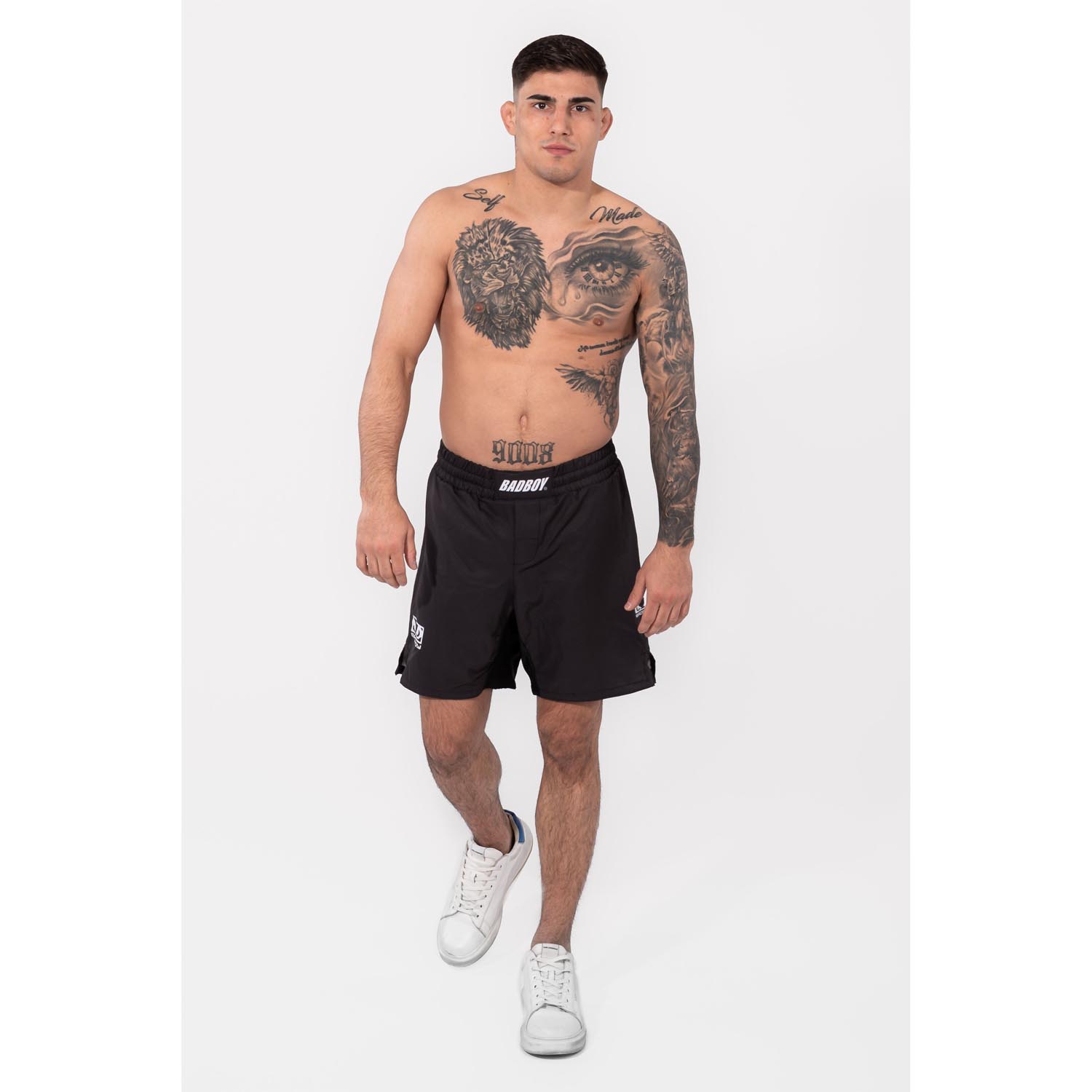 Bad Boy MMA Fight Shorts, Logo Classic, Built-In, black, XXL