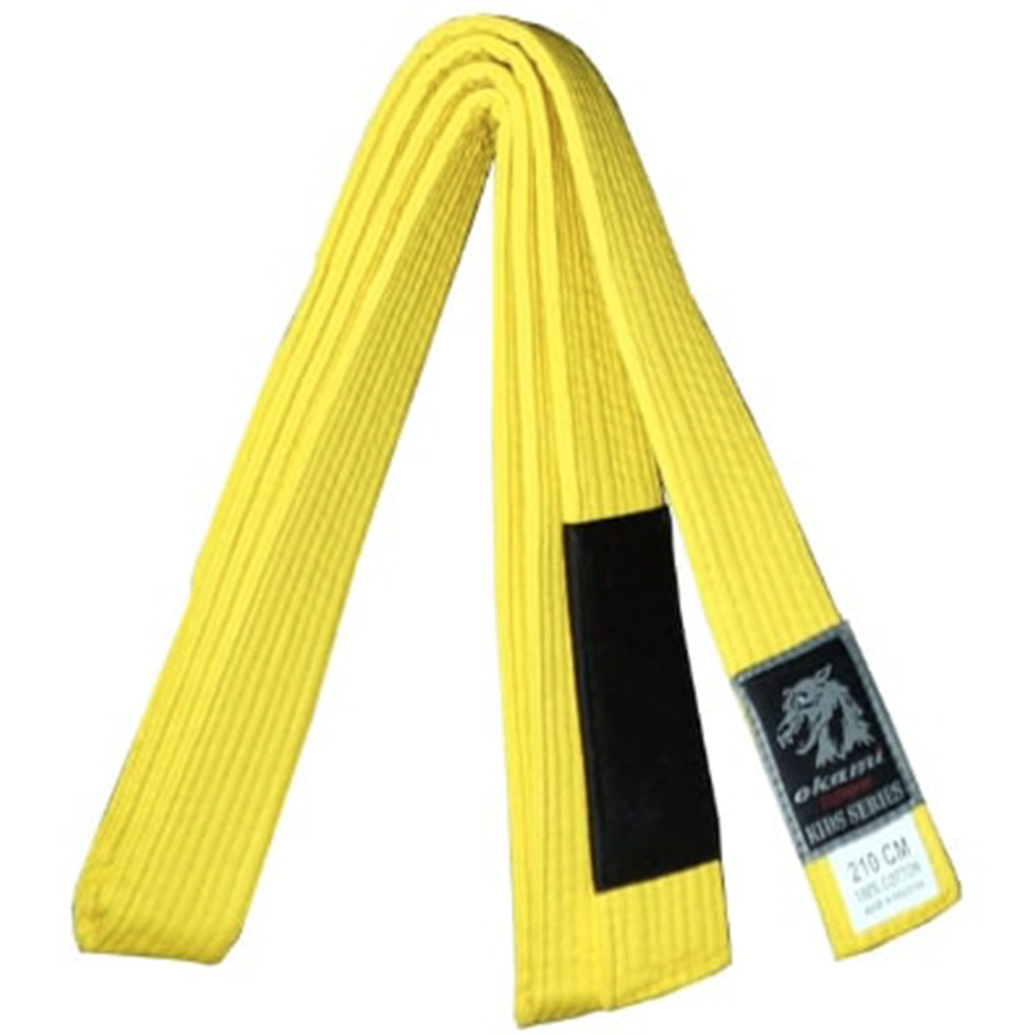 OKAMI BJJ Belt, Kids, yellow, M4/M5