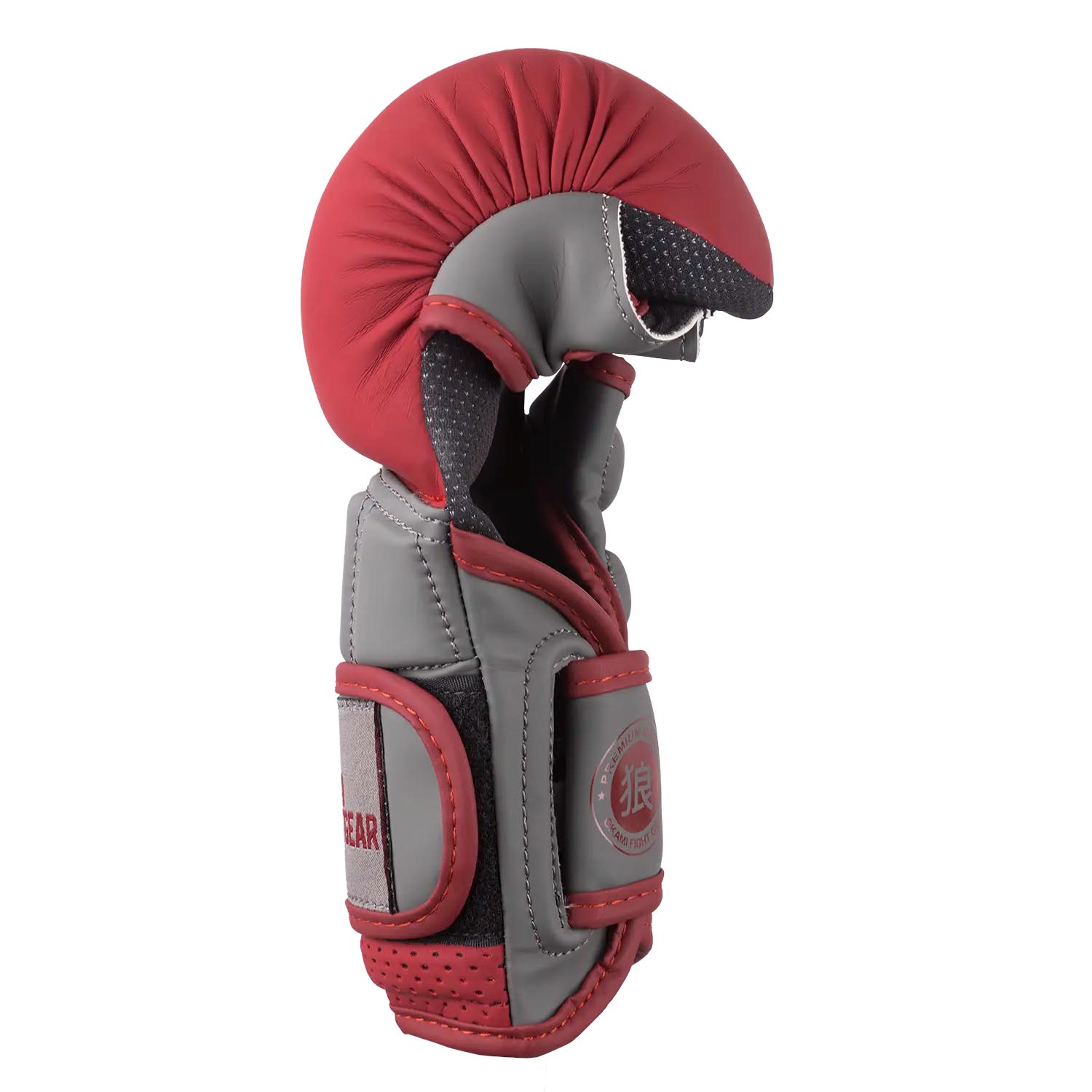 OKAMI MMA Sparring Gloves, Unity, red-grey, XXL
