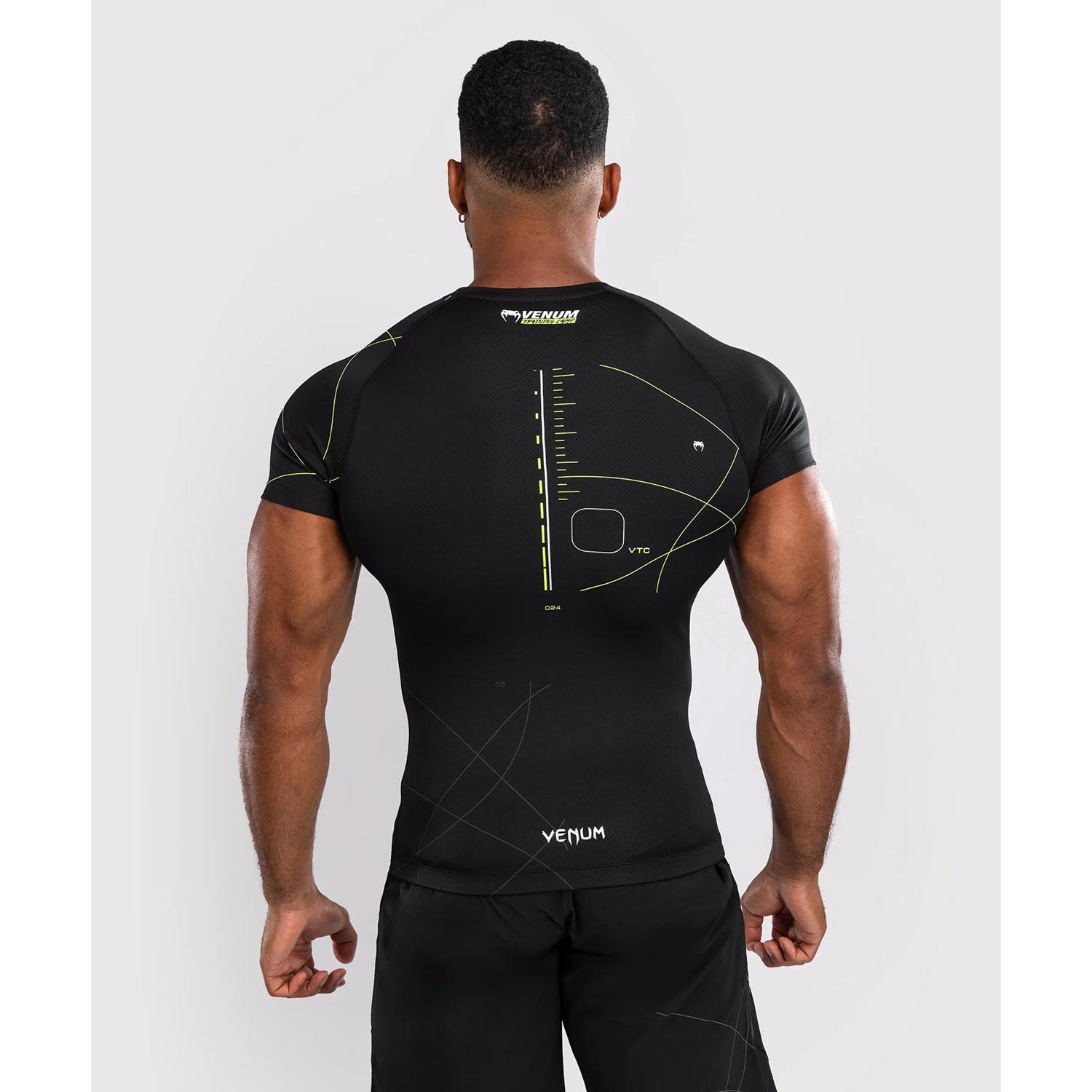 VENUM Rashguard, S/S, Training Camp 4.0, black-neon green, XXL