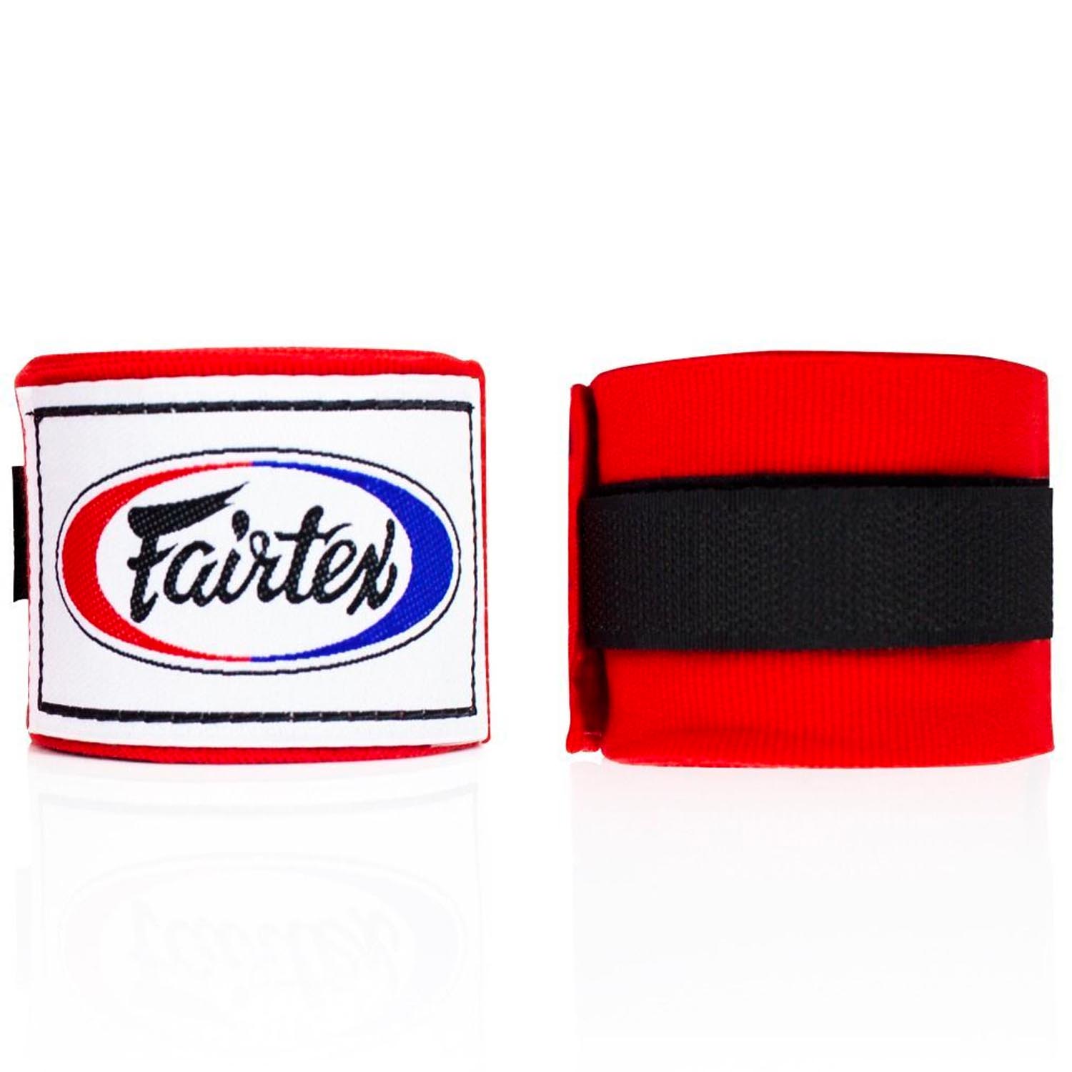 Fairtex Hand Wraps, semi-elastic, 4.5 m, red
