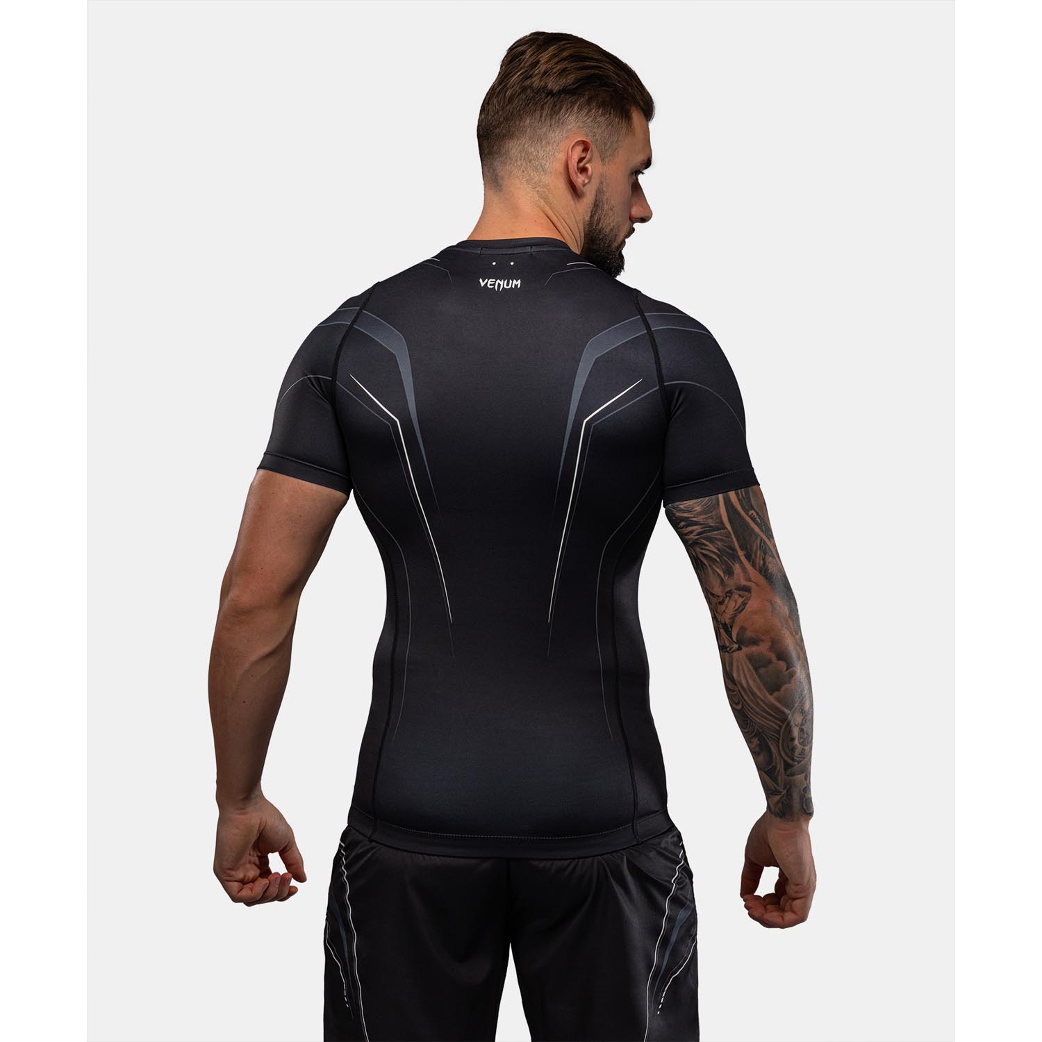 VENUM Rashguard, S/S, Streamline, black-white, M