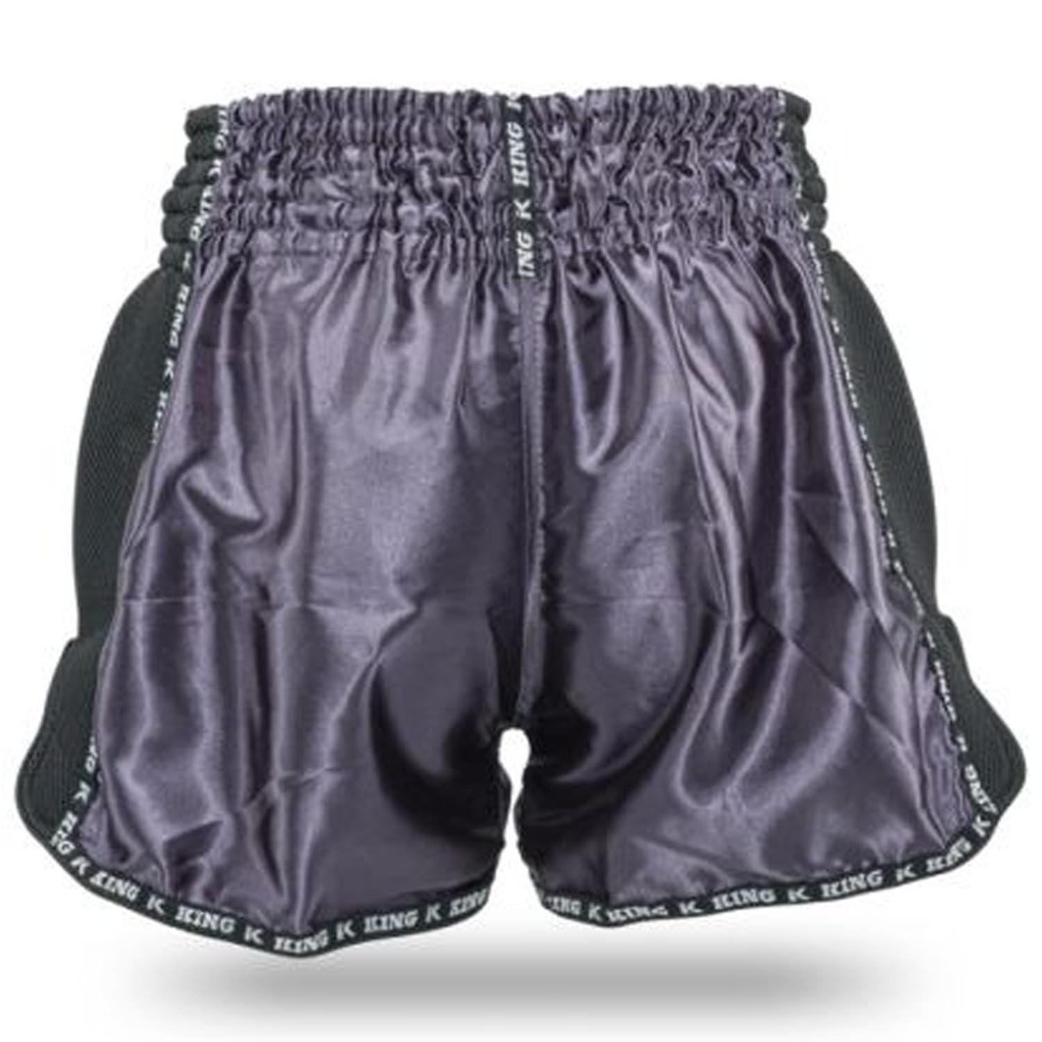 KING PRO BOXING Muay Thai Shorts, Bangkok 7, grey-black, XXL