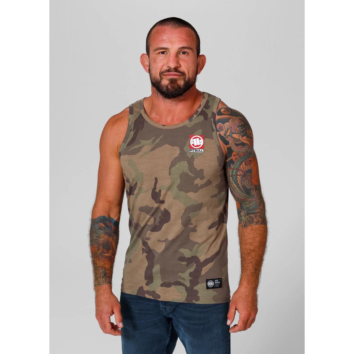 Pit Bull West Coast Tank Top, Small Hilltop, camo, XXXL