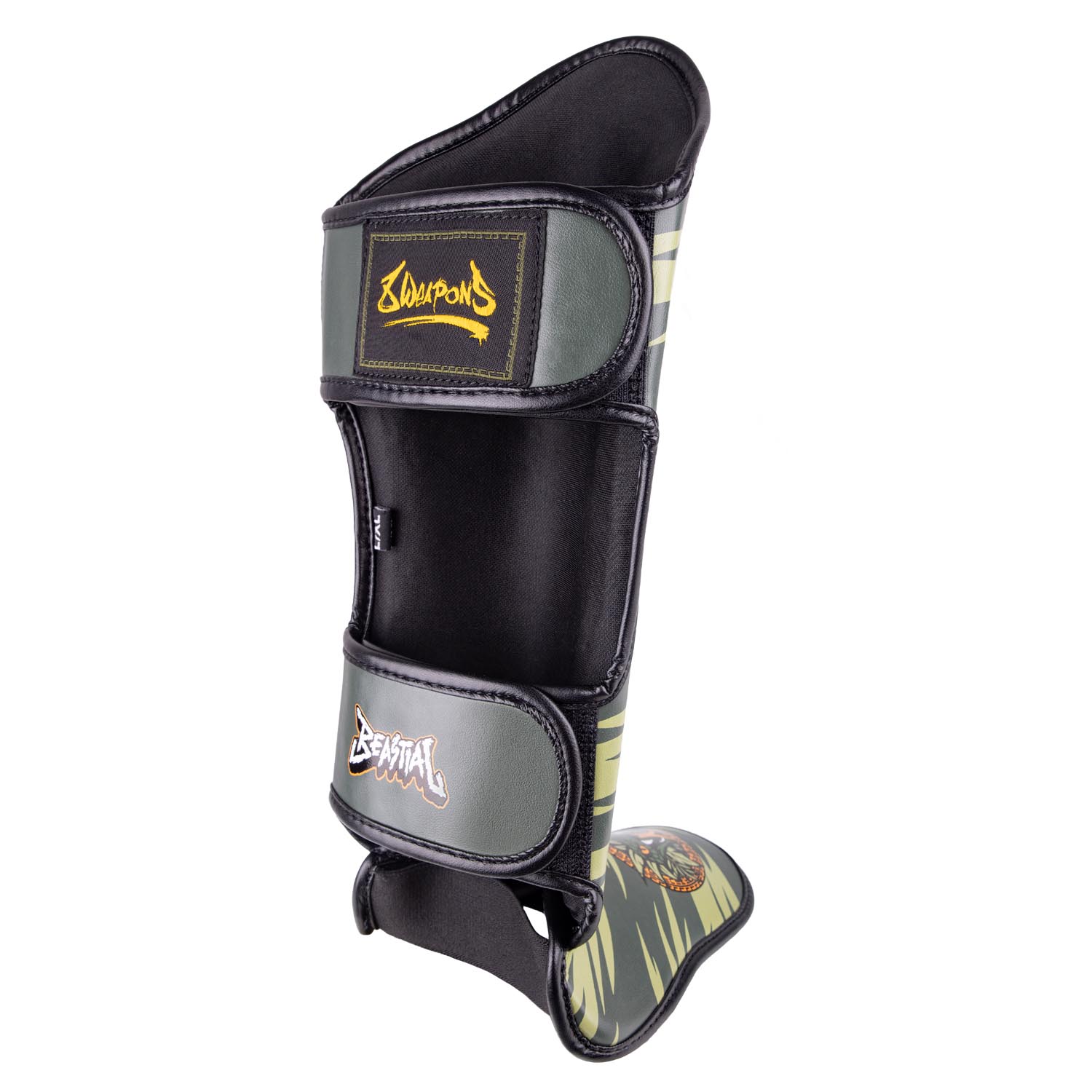8 WEAPONS Shin Guards, Kids, Beastial Viper, khaki, XXXL