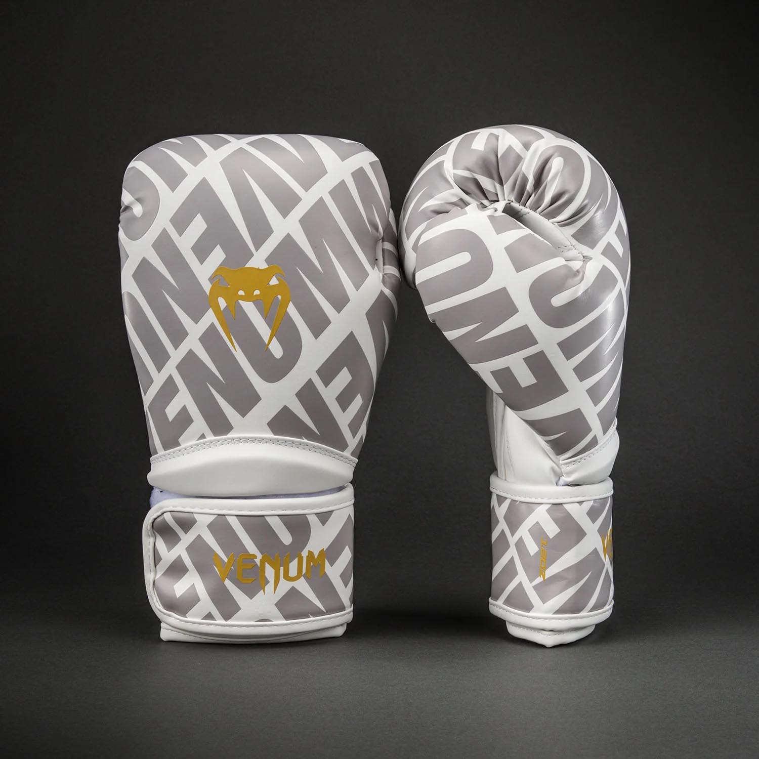 VENUM Boxing Gloves, Contender 1.5, XT 3D, white-gold, 16 Oz