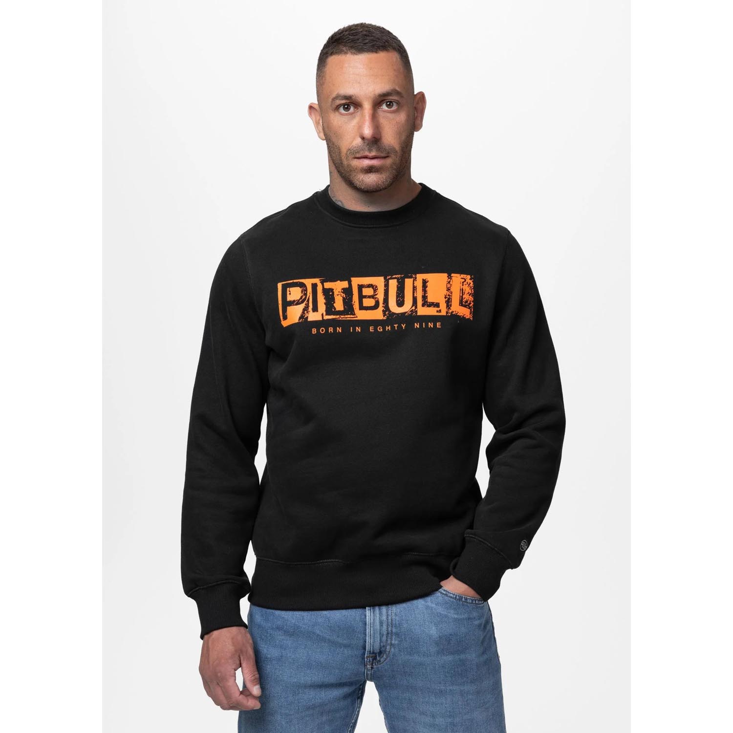 Pit Bull West Coast Crewneck, Blacky, black, S