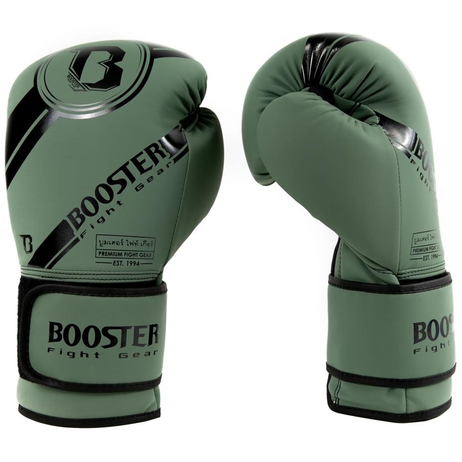 Booster Boxing Gloves, Premium Striker 4, olive, 10 Oz