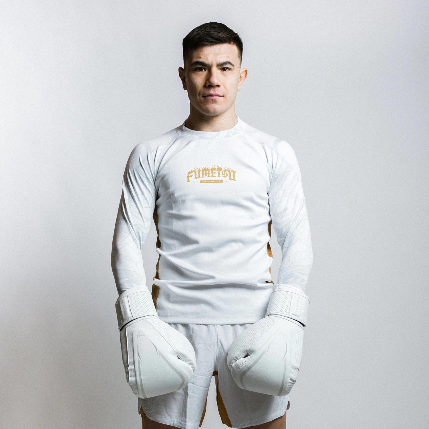 Fumetsu Rashguard, L/S, Oni, white-gold, XXL