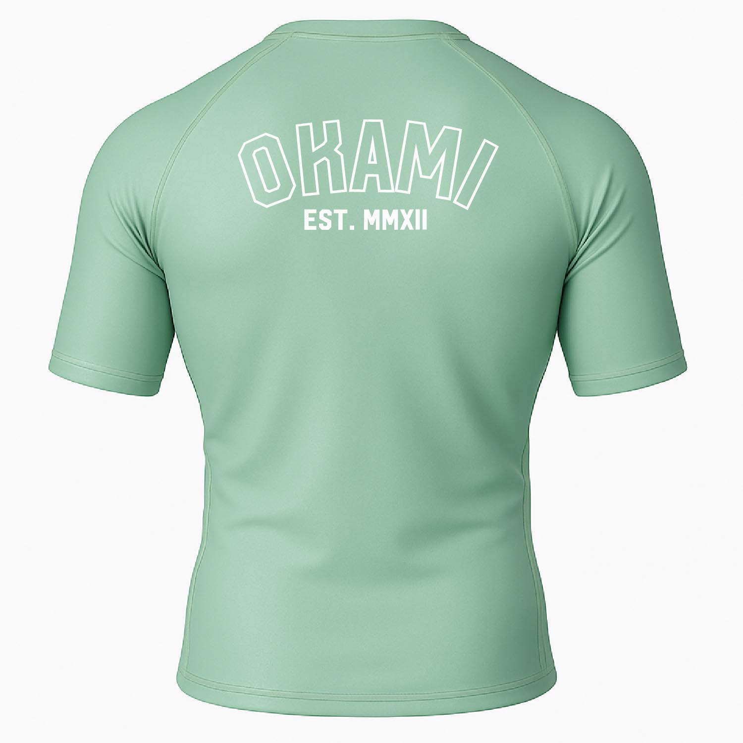OKAMI Rashguard, S/S, Logo, mint, L