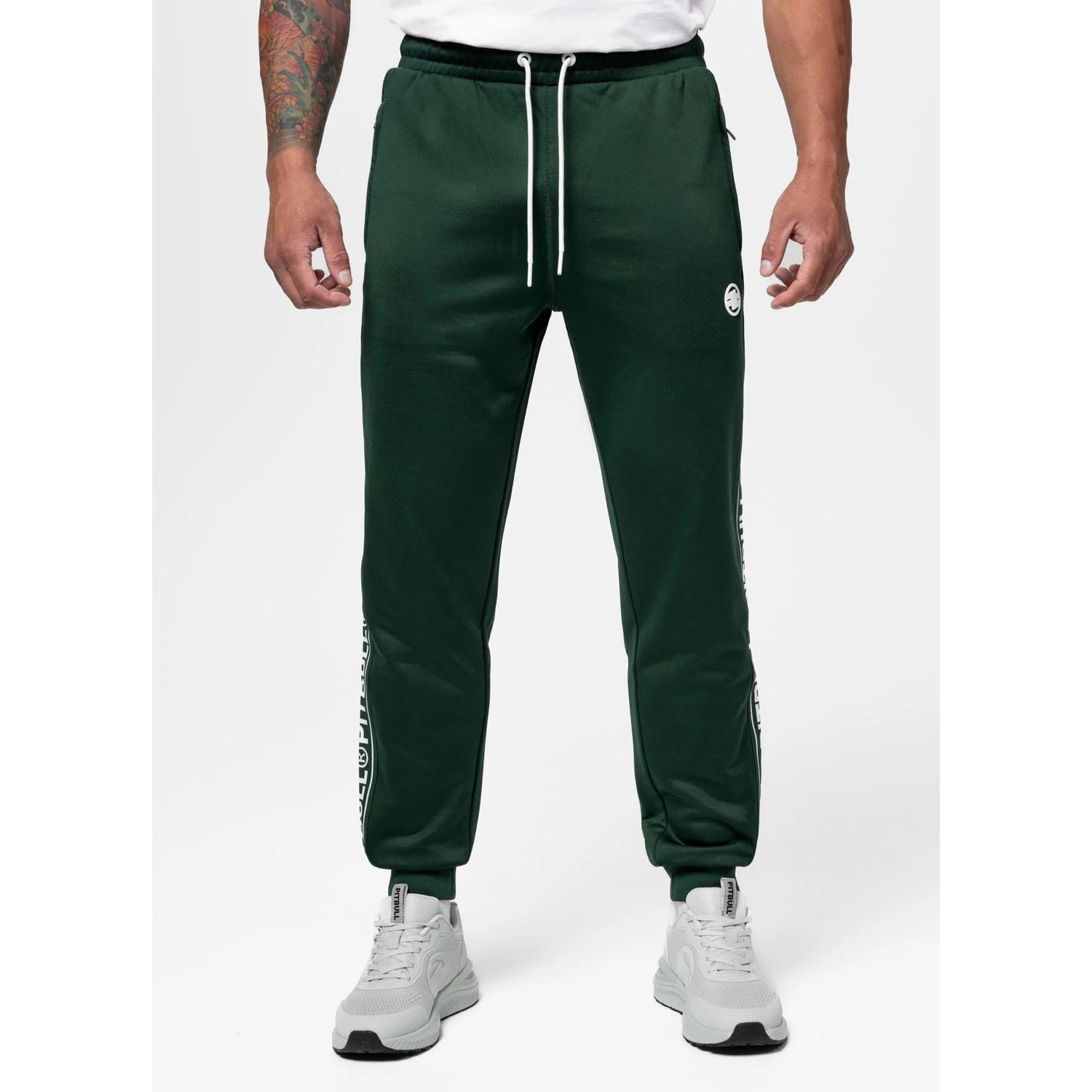 Pit Bull West Coast Trackpants, Tape Logo, green, S