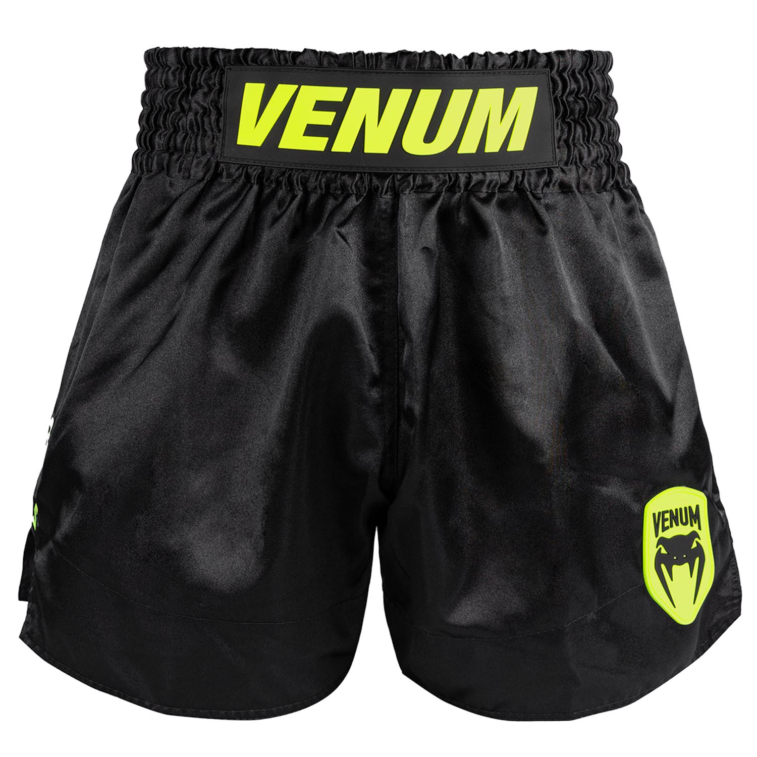 VENUM Muay Thai Shorts, Classic Evo, black-neon yellow, M