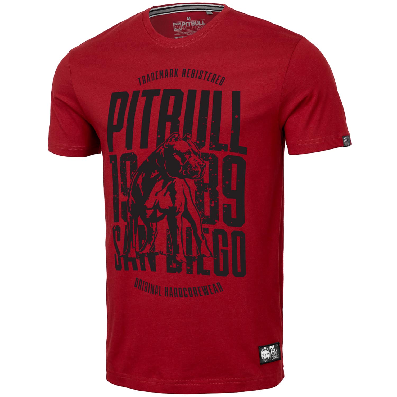 Pit Bull West Coast T-Shirt, San Diego Dog, red