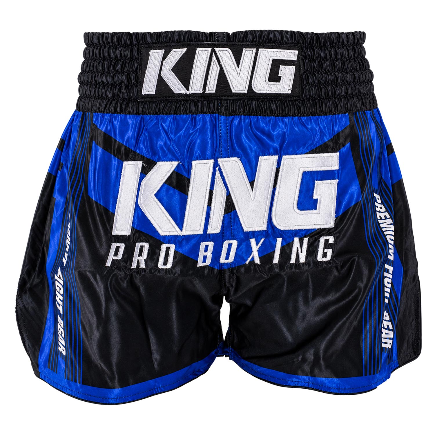 KING PRO Boxing Muay Thai Shorts, Endurance 5, black-blue, S