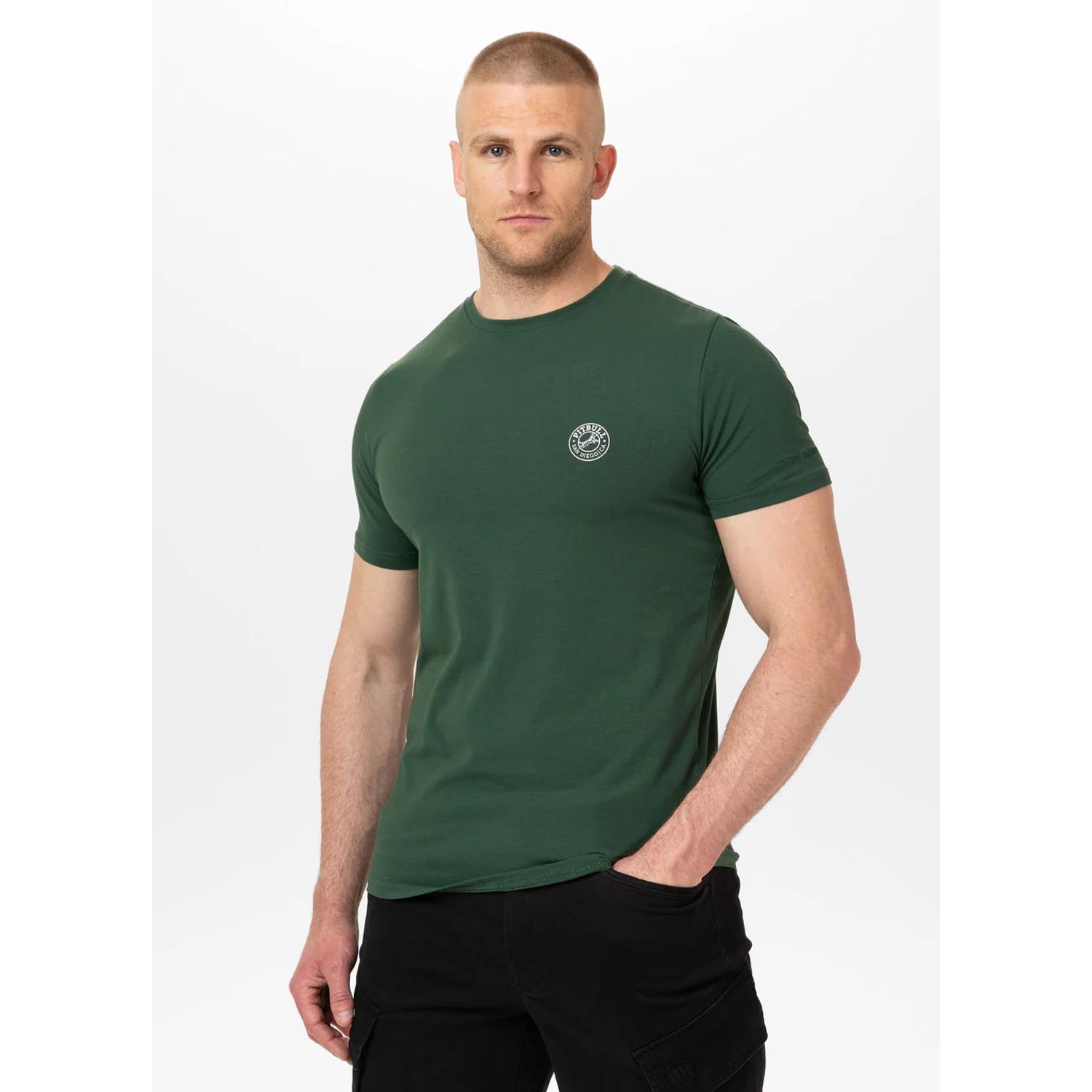 Pit Bull West Coast T-Shirt, San Diego CA Small Logo, green, XXXL