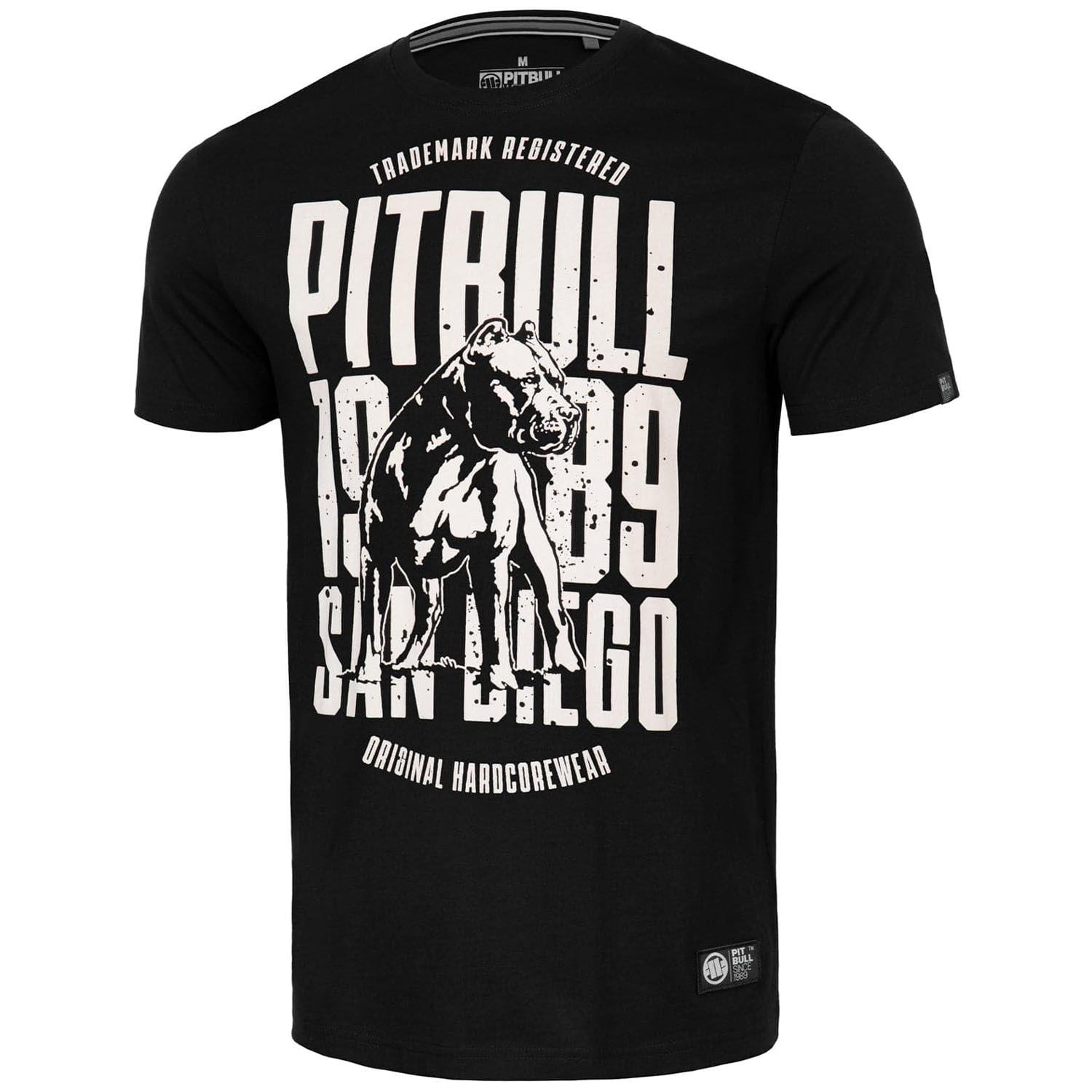 Pit Bull West Coast T-Shirt, San Diego Dog, schwarz