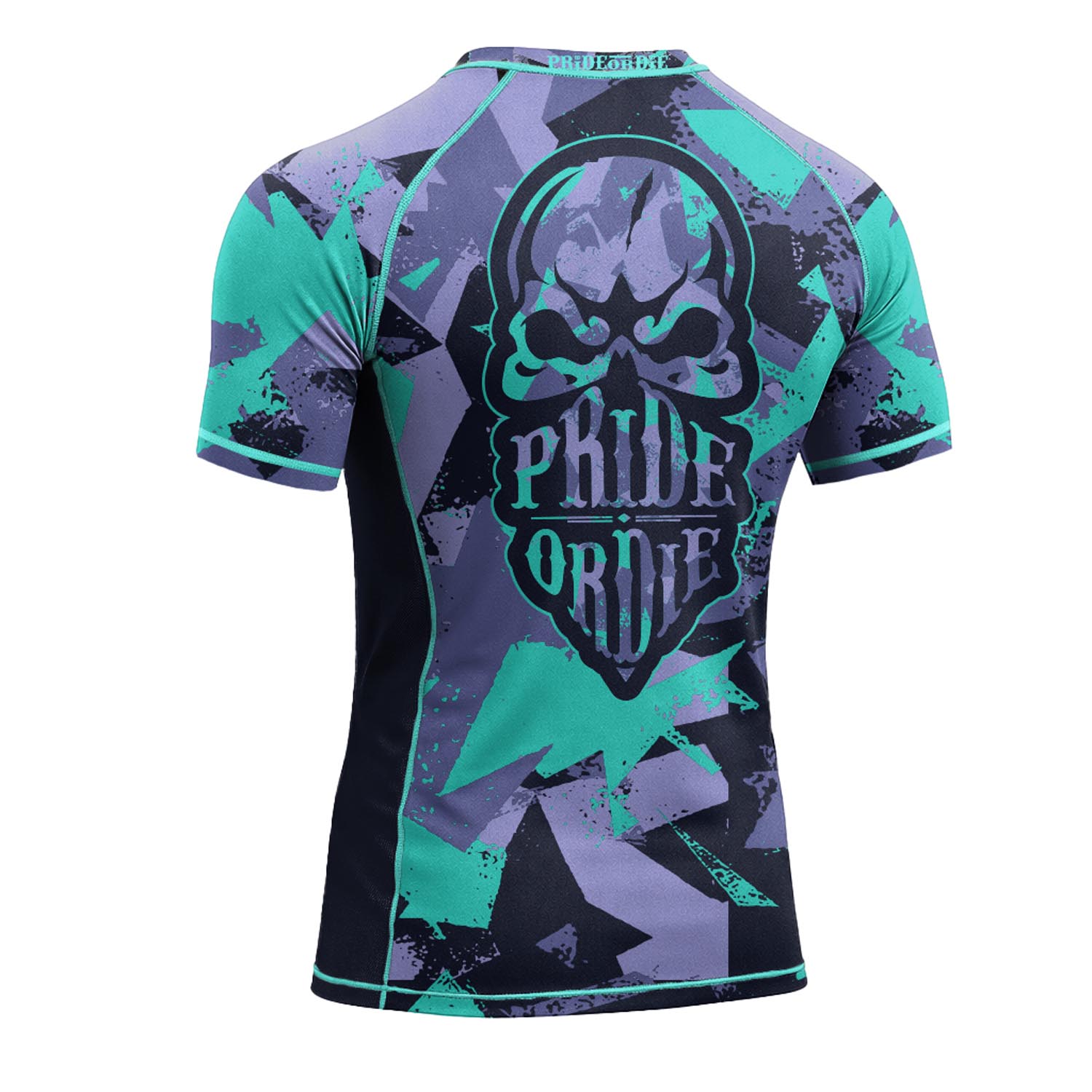 PRiDEorDiE Rashguard, S/S, Reckless 2.0, grey-green, XXL