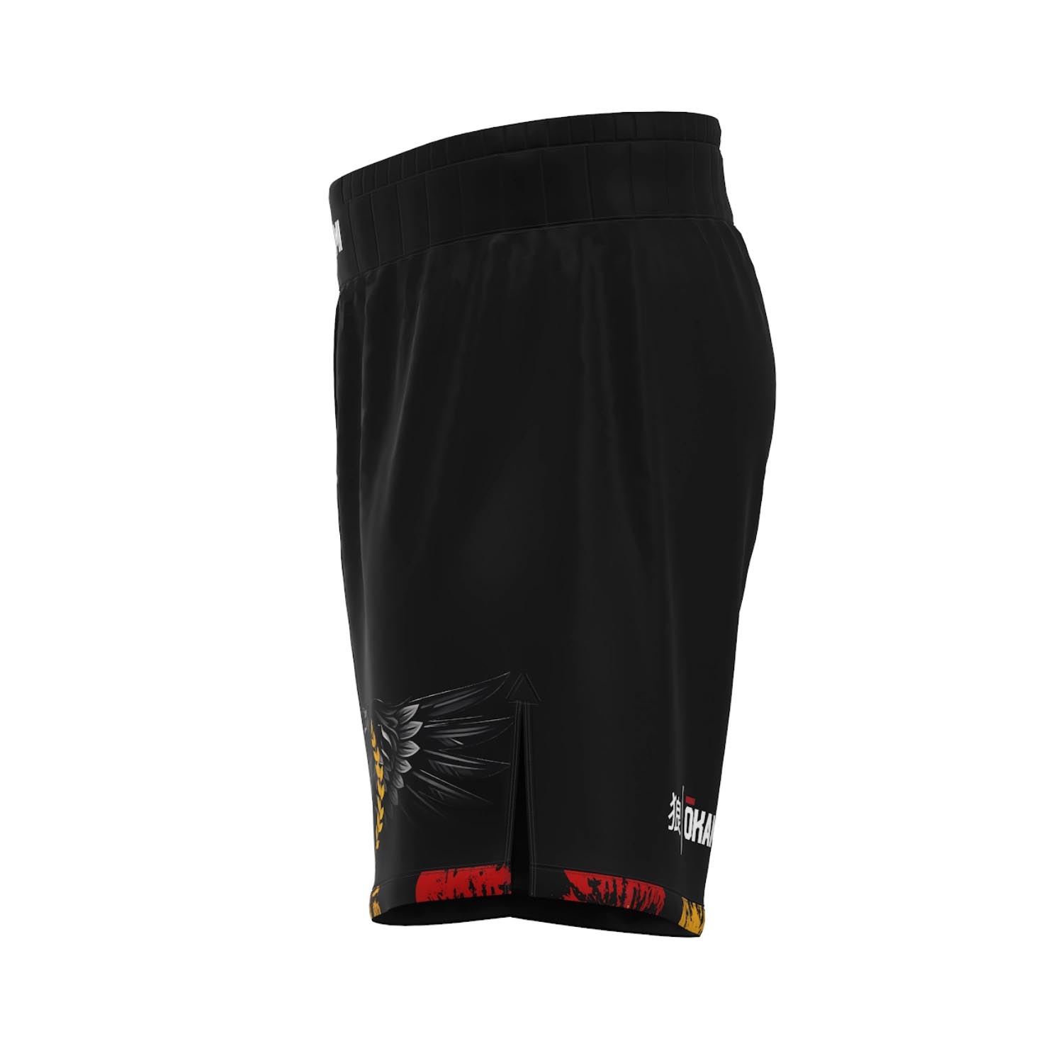 OKAMI MMA Fight Shorts, Team Germany, black-red-gold, XXL