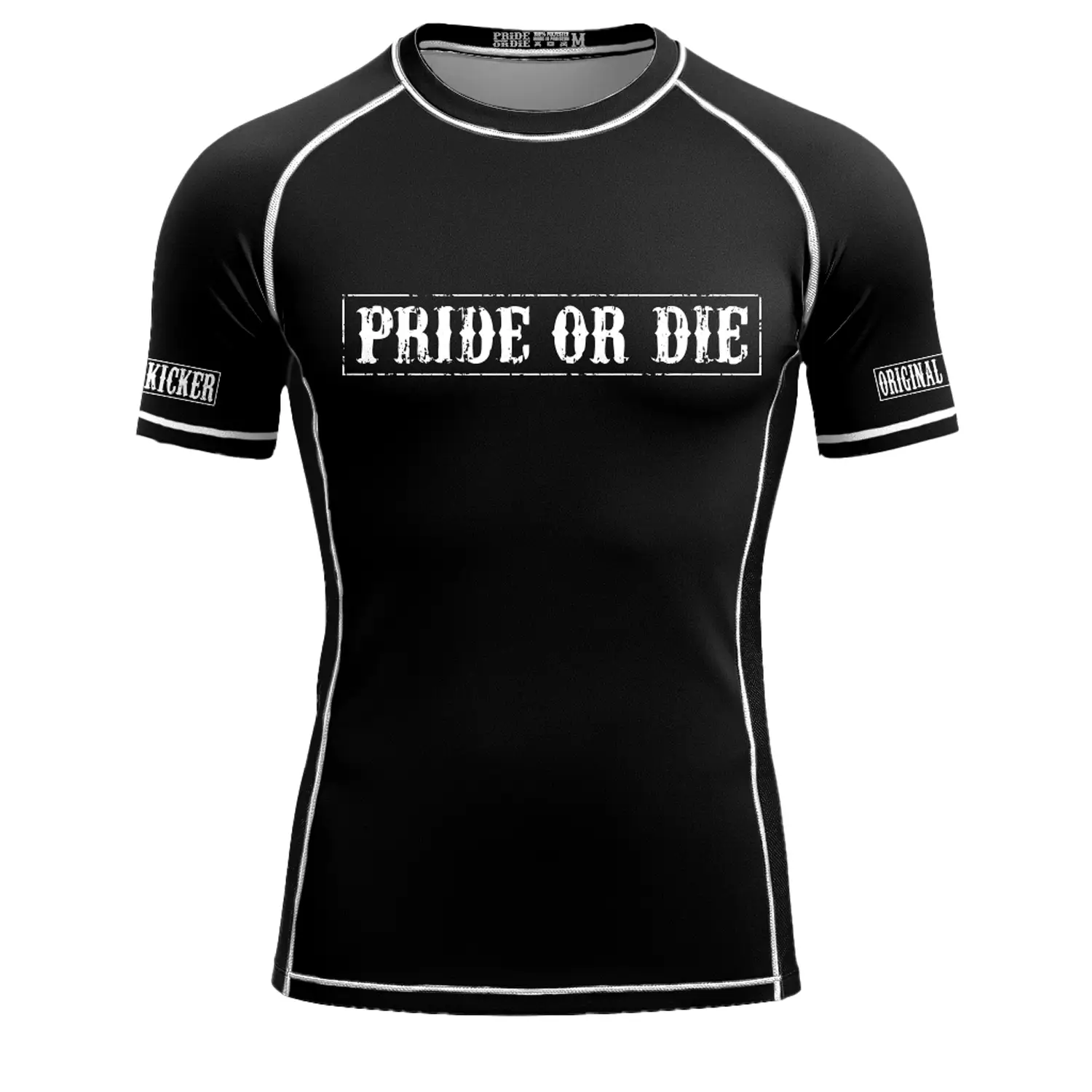 PRiDEorDiE Rashguard, S/S, Fight Club, black, L