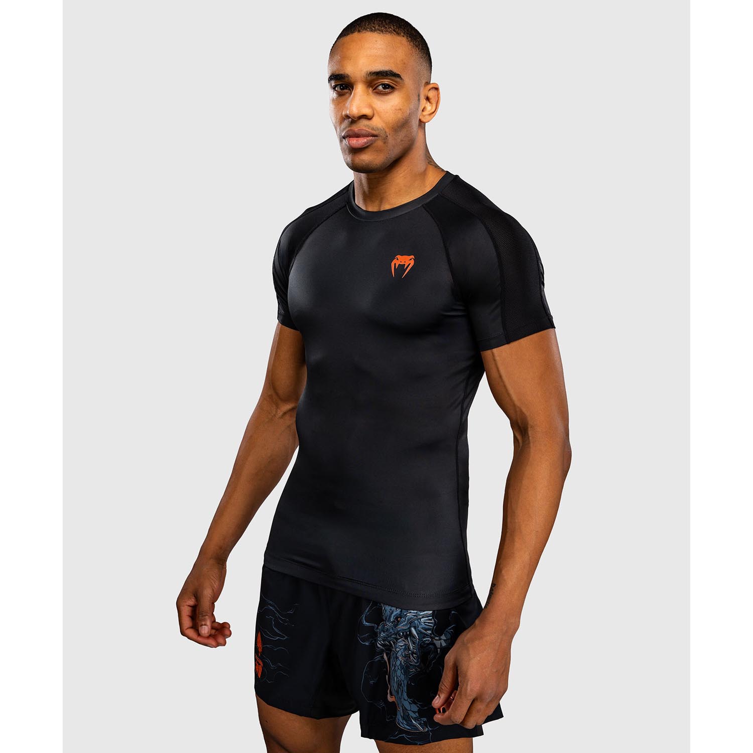 VENUM Rashguard, S/S, Thunder Dragon, black-gray, S