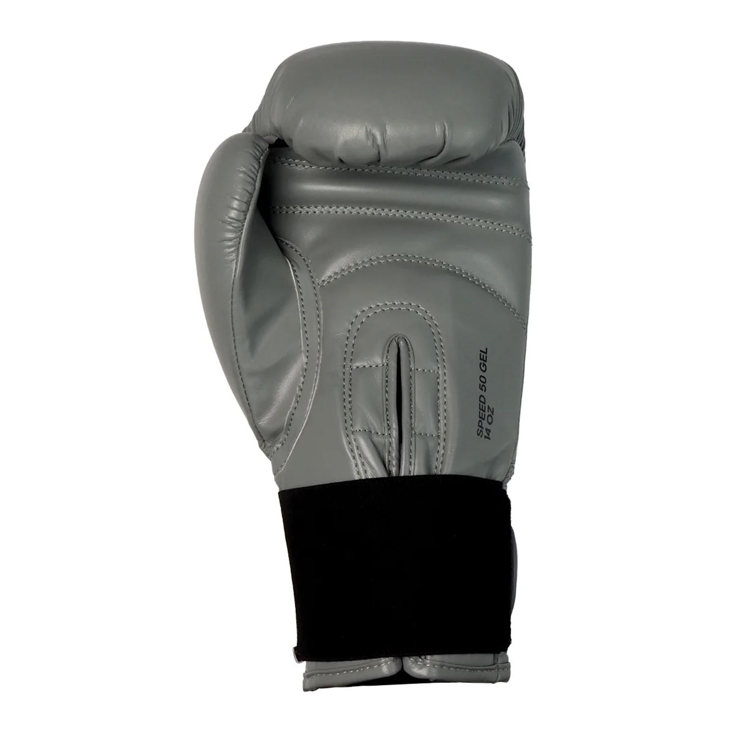 adidas Boxing Gloves, Speed 50, grey-silver, 10 Oz