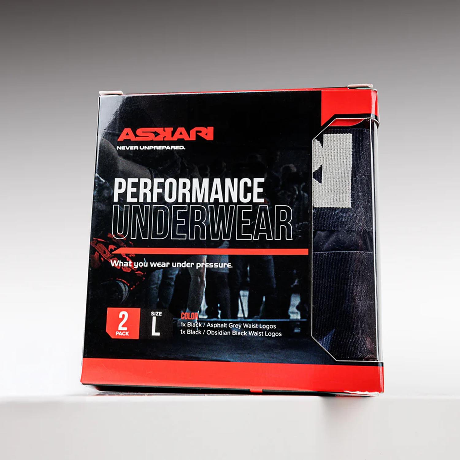 ASKARI Boxer, Performance 2-pack, black-white, M