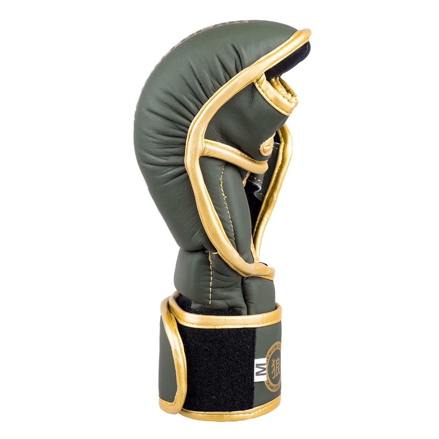 OKAMI MMA Sparring Gloves, Competitor V2, olive-gold, XL
