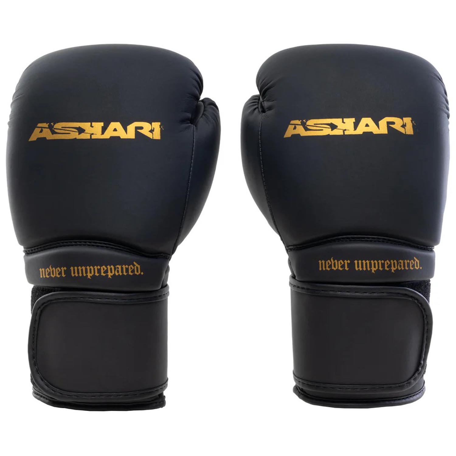 ASKARI Boxing Gloves, Nova, black-gold, 10 Oz