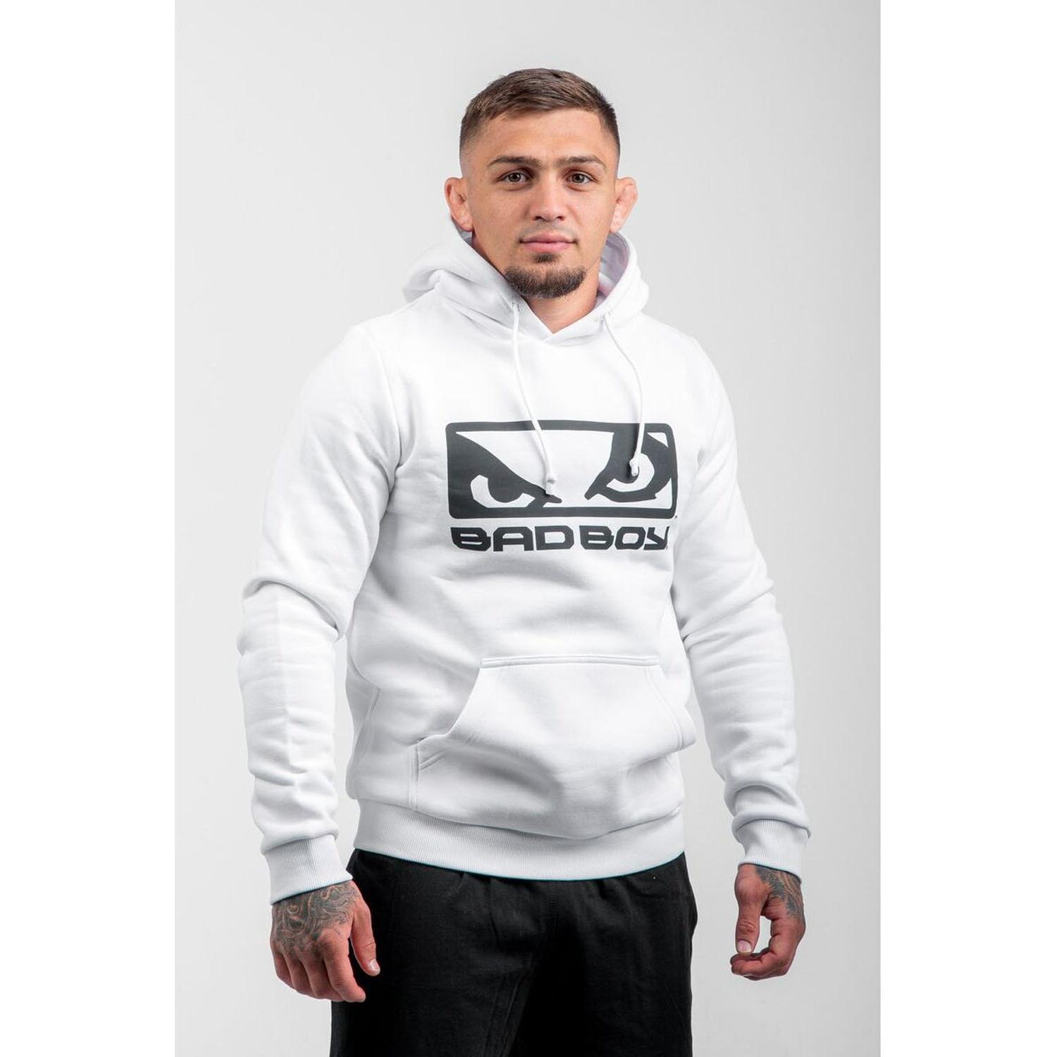 Bad Boy Hoody, Logo, white-black, L