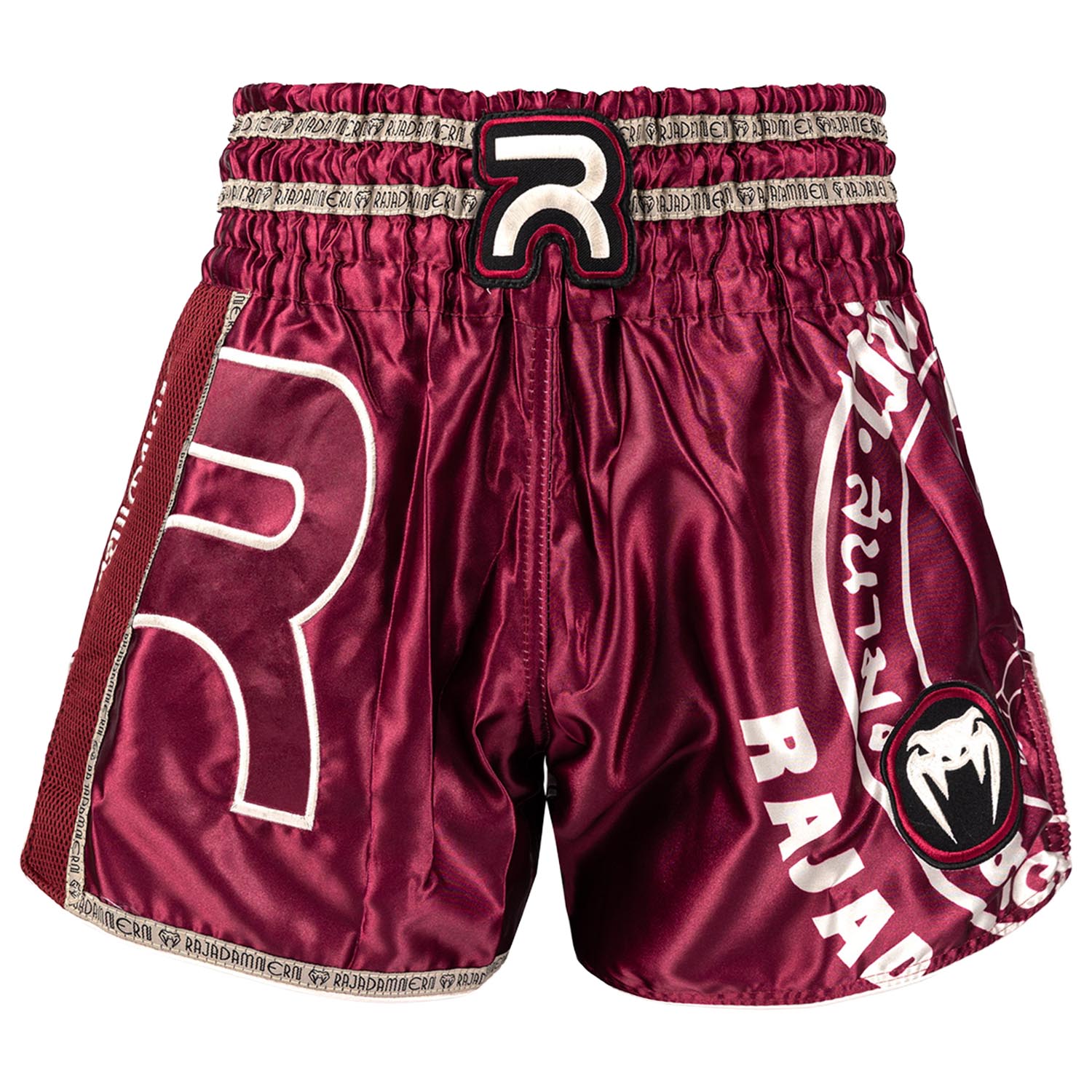 VENUM Muay Thai Shorts, Rajadamnern, wine red-gold, S