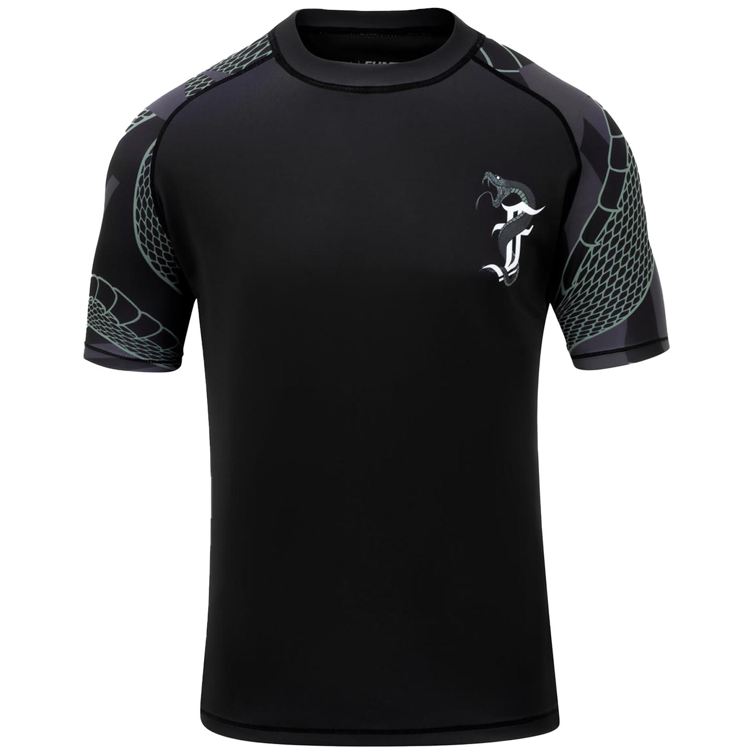 Fumetsu Rashguard, S/S, Anaconda, black-khaki, XXL