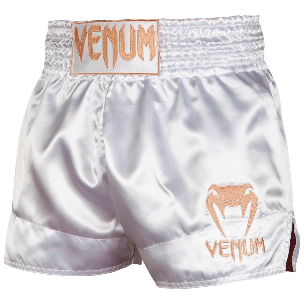 VENUM Muay Thai Shorts, Classic, weiß-gold, XXL