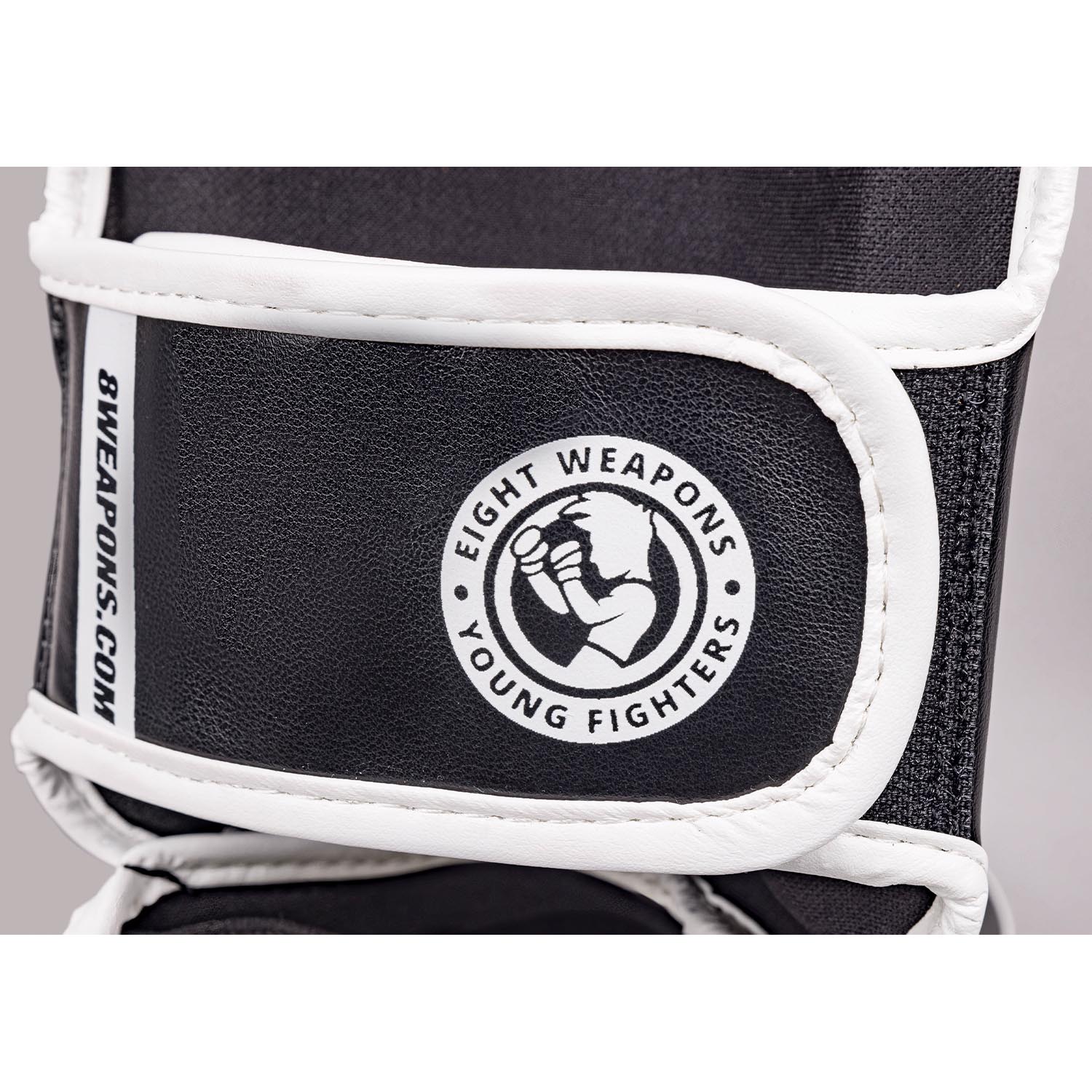 8 WEAPONS Shin Guards, Kids, Unlimited 2.0, black-white XXXL