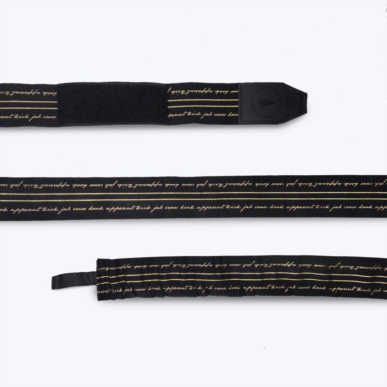 ATHENA Hand Wraps, Nerio, semi elastic, 4.5 m, black-gold