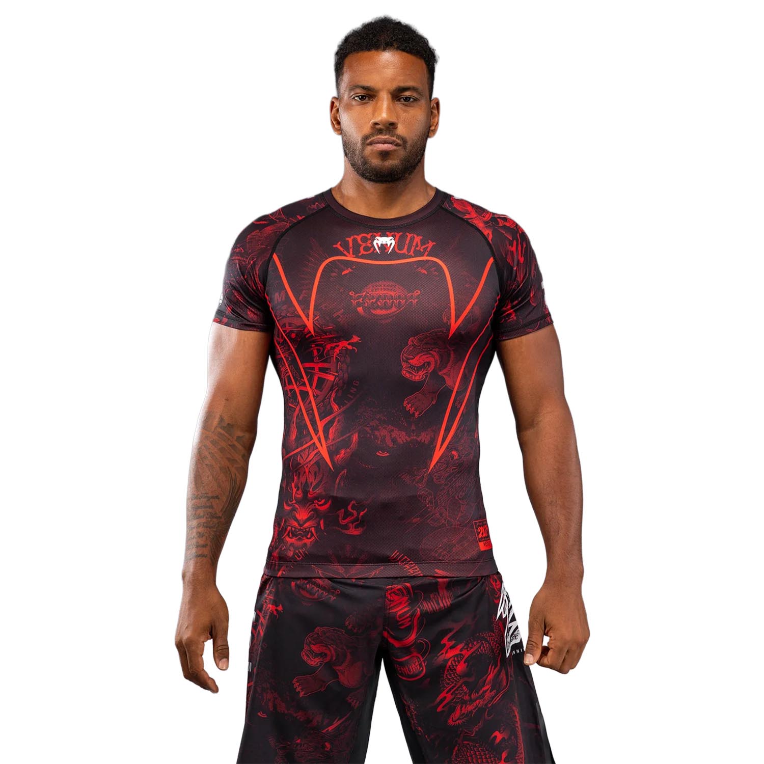 VENUM Rashguard, S/S, 20Th Anniversary, black-red, L