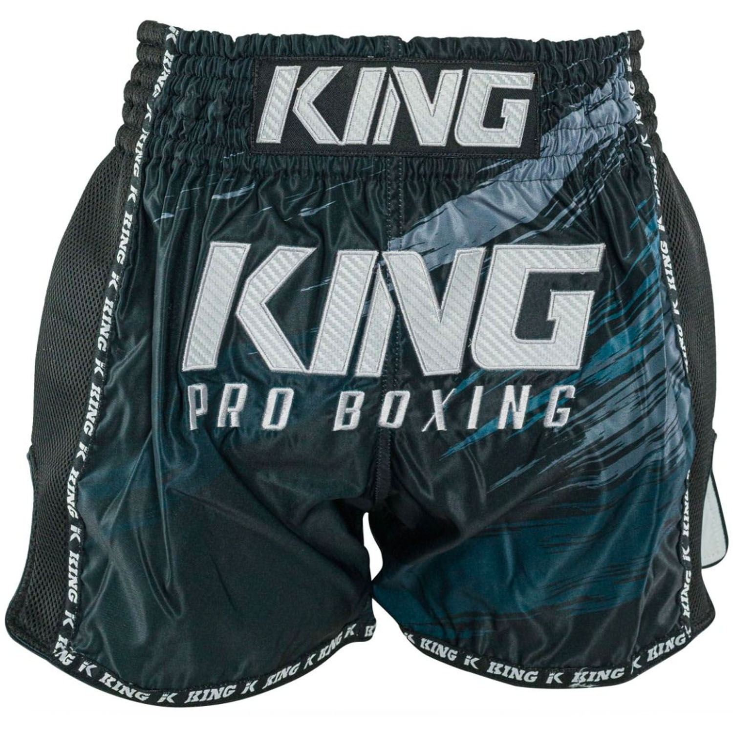 KING PRO Boxing Muay Thai Shorts, Storm 1, schwarz