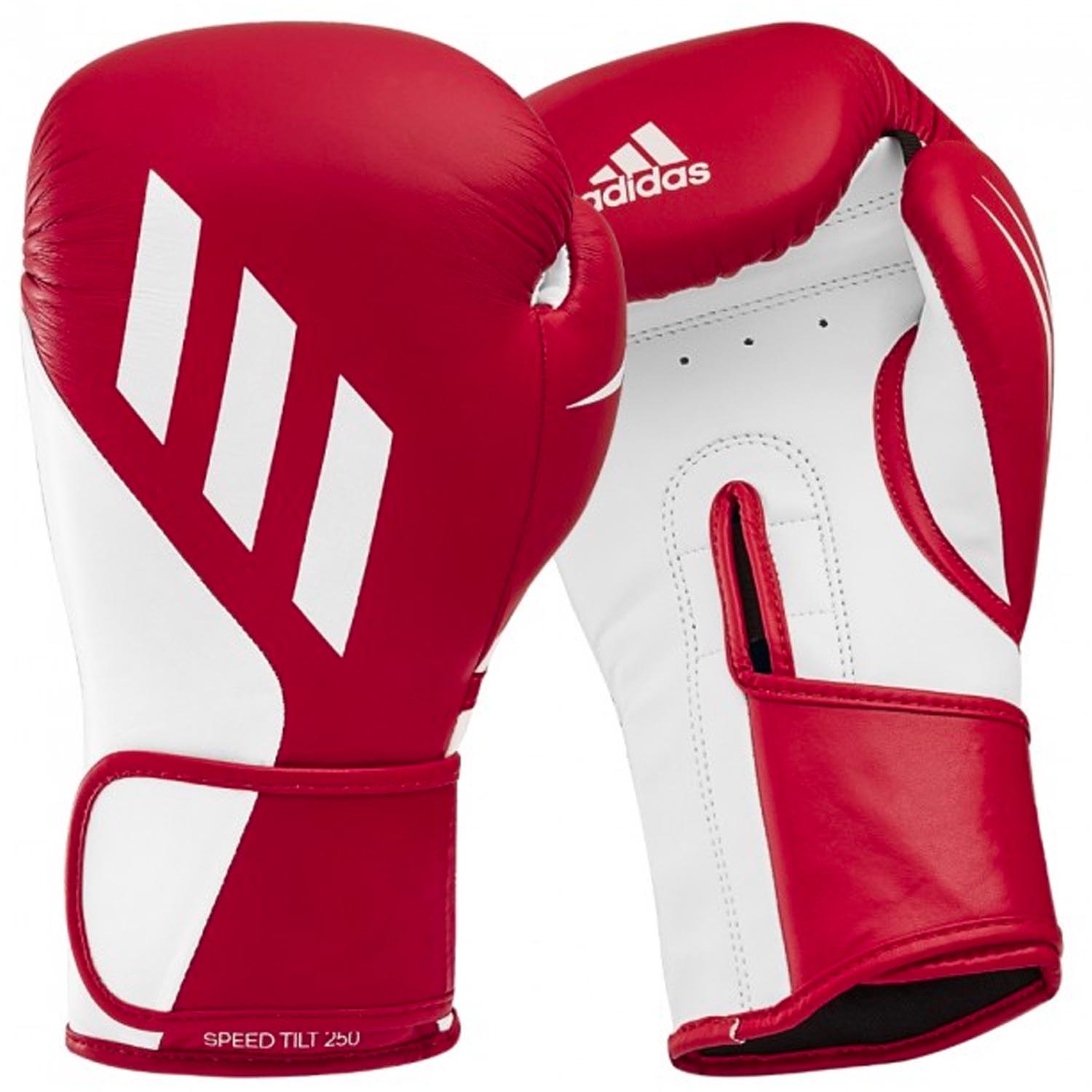 adidas Boxhandschuhe, Speed, Tilt, 250, rot-weiß