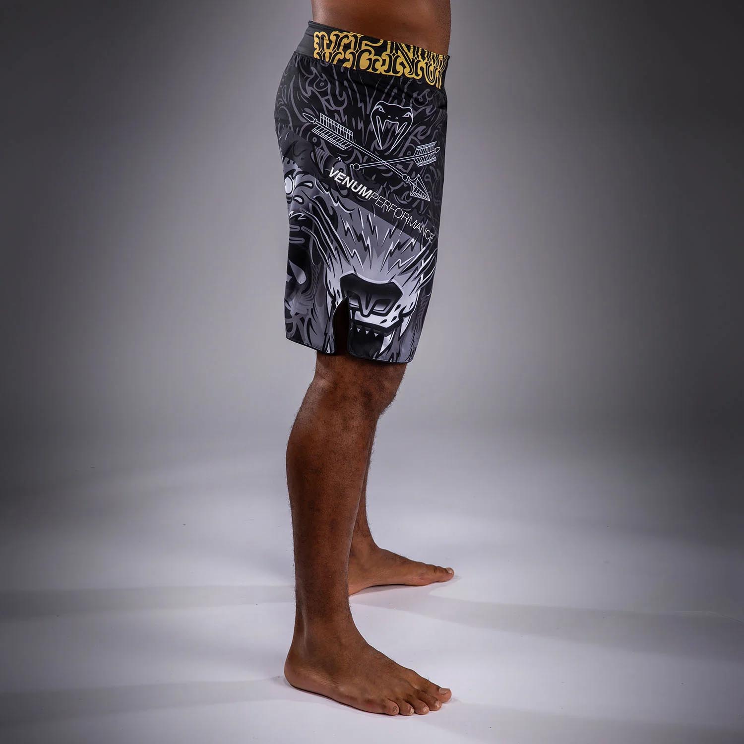 VENUM MMA Fight Shorts, Wolf Atak, black-grey, XXL
