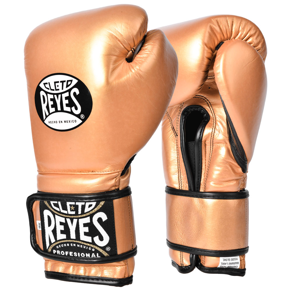 Cleto Reyes Boxing Gloves, Velcro Sparring, gold, 14 Oz