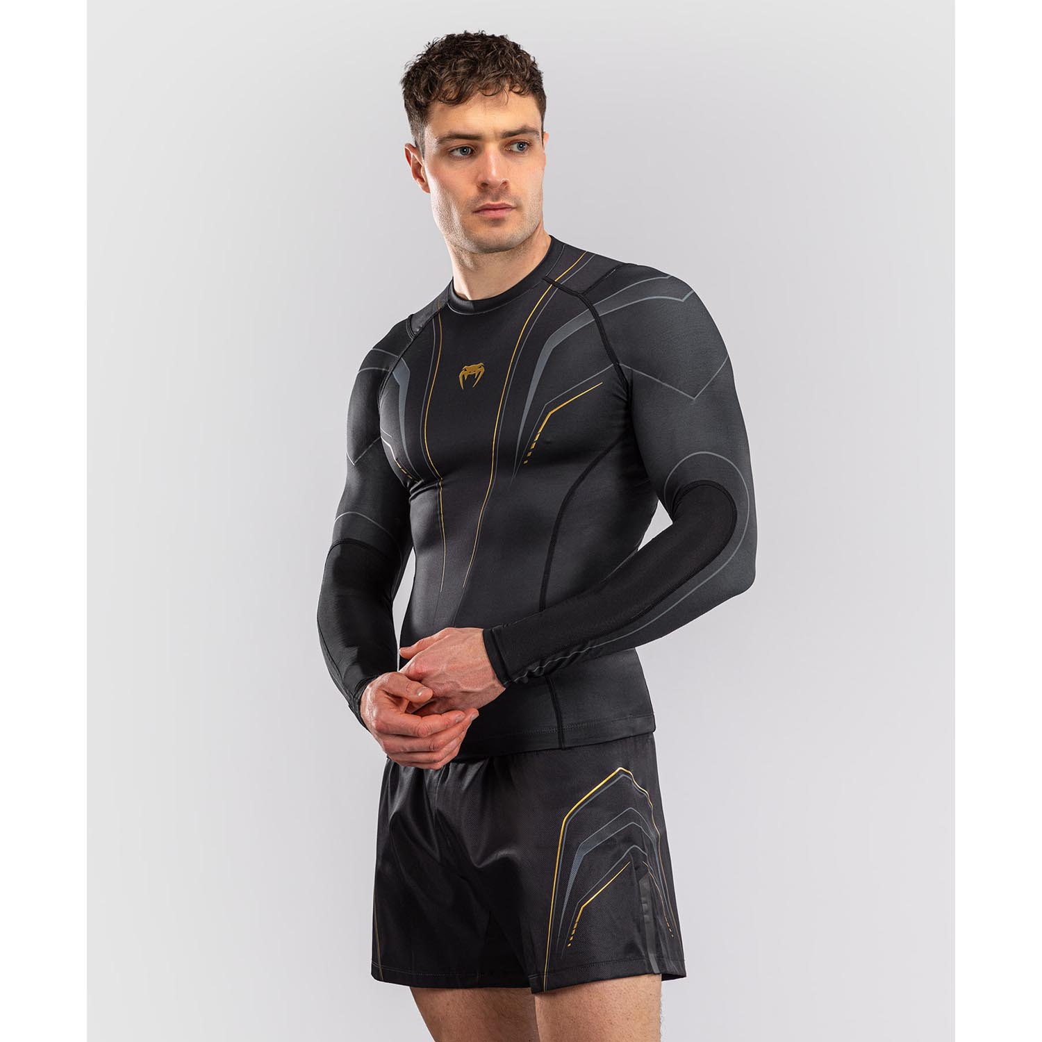 VENUM Rashguard, L/S, Streamline, black-gold, M