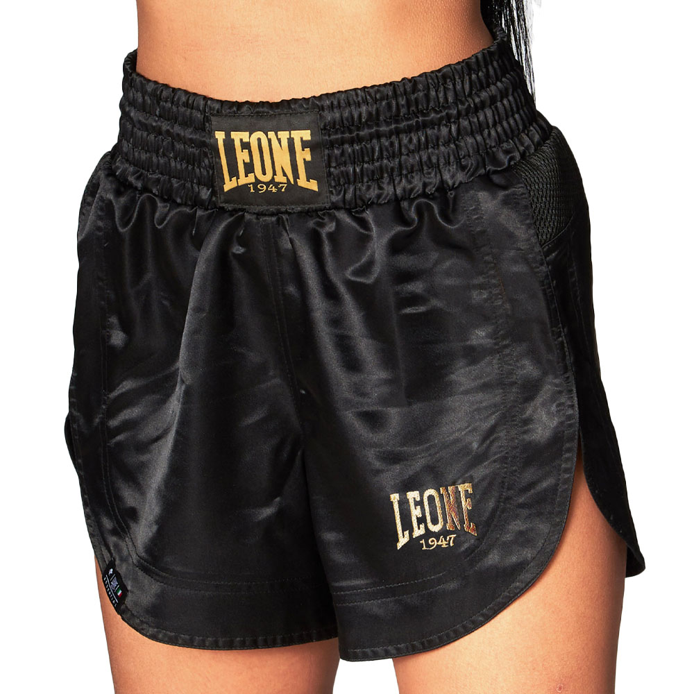 LEONE Muay Thai Shorts, Damen, Essential, schw