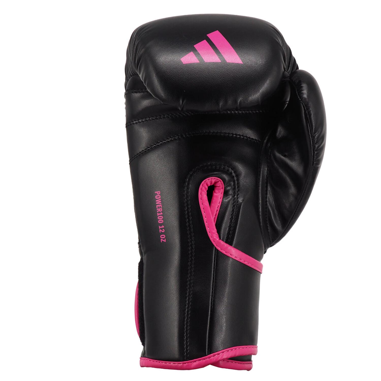 adidas Boxing Gloves, Power 100, black-pink, 12 Oz