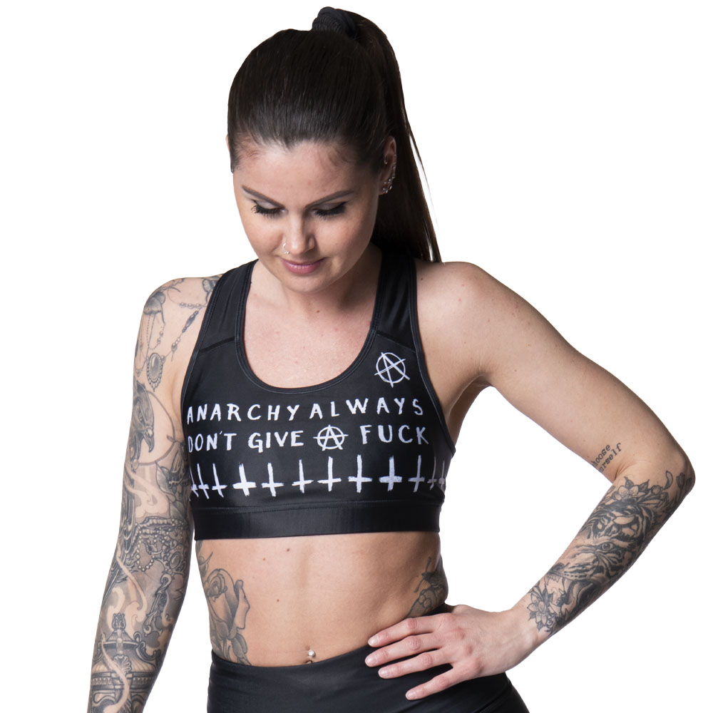 Anarchy Apparel Sports Bra, Always Don't Give a Fuck
