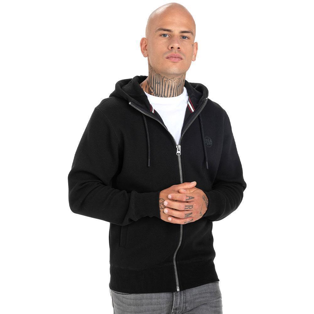 Pit Bull West Coast Zip Hoody, Pique, Small Logo, schw, XXXL